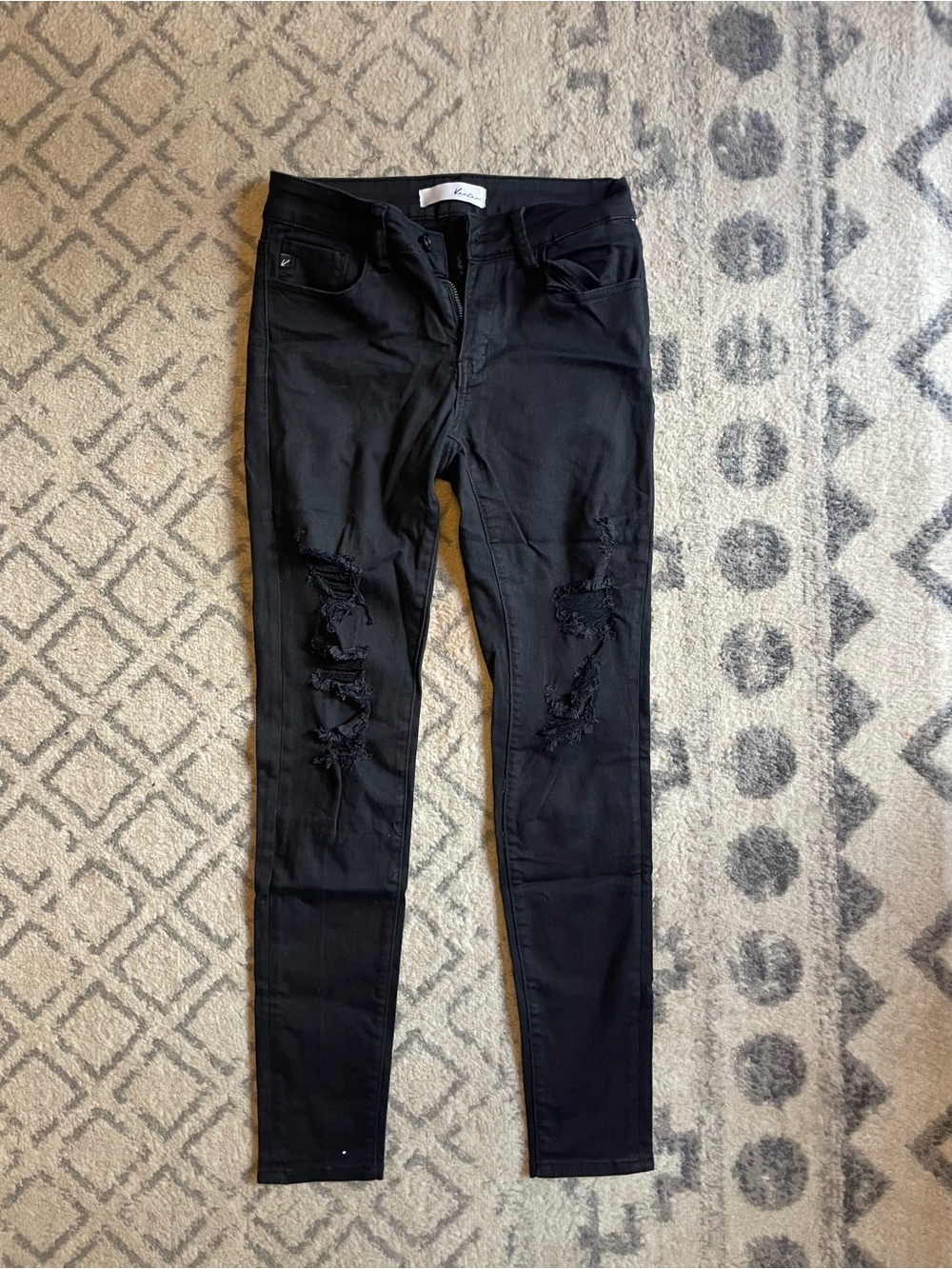 Kancan Black Distressed Women's Skinny Jeans size 5